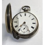 Antique silver fusee pocket watch