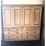 Victorian pine 6 draw 4 door house keepers cupboard, this item is in good all round condition for