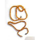 2 egg yolk amber bead necklaces 26g