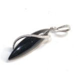 18ct Onyx & diamond pendant