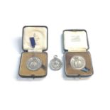 3 1920s hallmarked silver royal navy sports medals, each medal was for a different sport: 1st battle