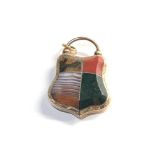 9ct gold agate morning padlock locket pendant, this piece is in good overall condition