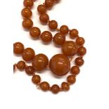 Amber type necklace 64g