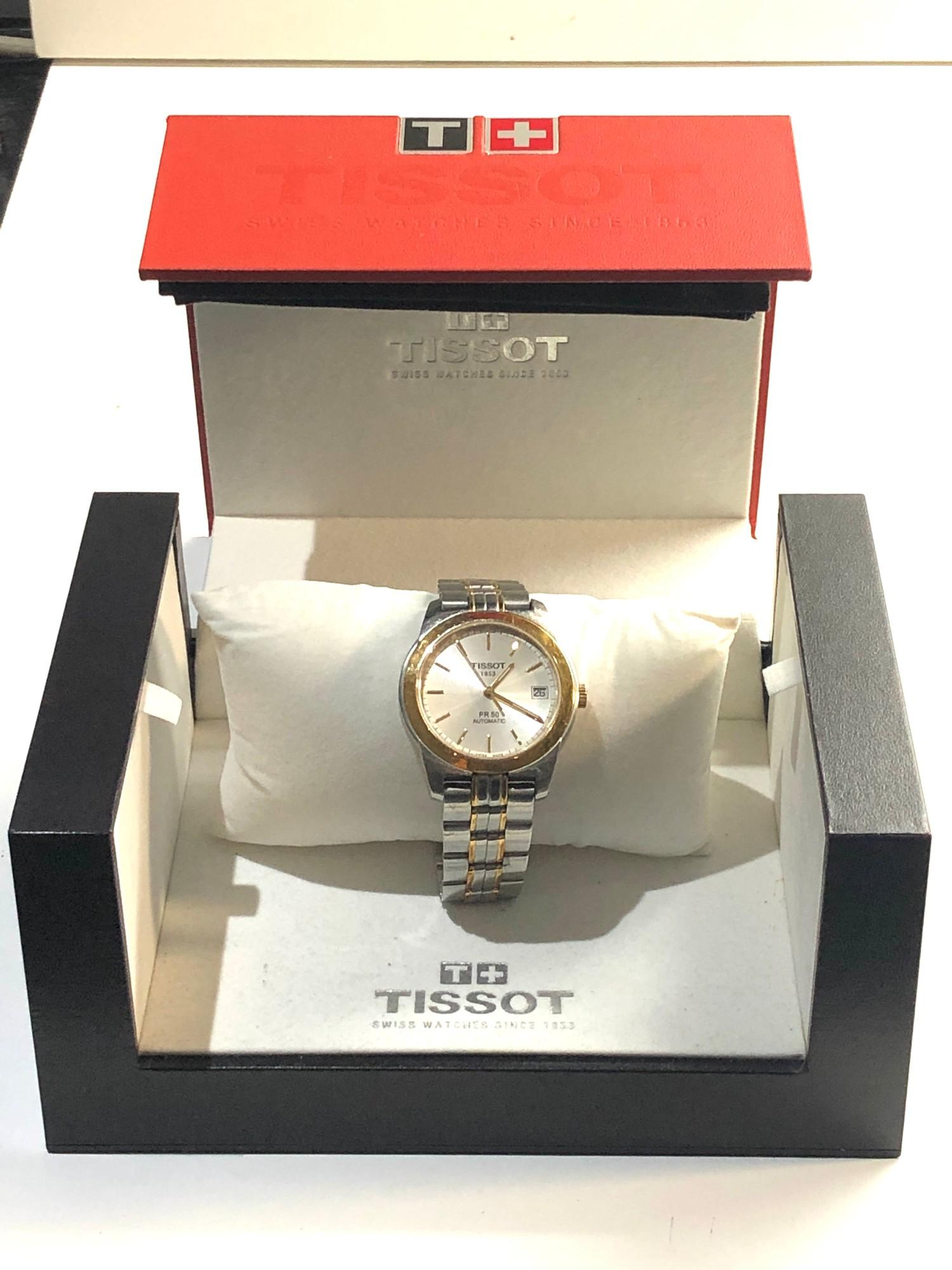 Boxed gents TISSOT 1853 pr 50 automatic working order but no warranty given