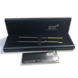 Montblanc Meisterstuck pen set both pen have engraved initials boxed