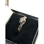 18ct gold diamond ring weight approx 2.5g ring size approx N