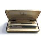 Vintage Parker 51 pen set boxed pen has engraved initials