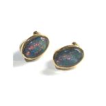 18ct Gold opal clip on earrings