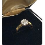 18ct gold diamond solitaire ring .30 dia measures approx k/l weight approx 3.2g