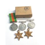 5 ww2 medals navy issue box