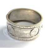 victorian aesthetic silver cuff bangle measures approx 31mm wide