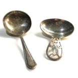 2 hallmarked silver tea caddy spoons