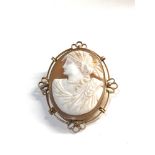 9ct gold cameo brooch