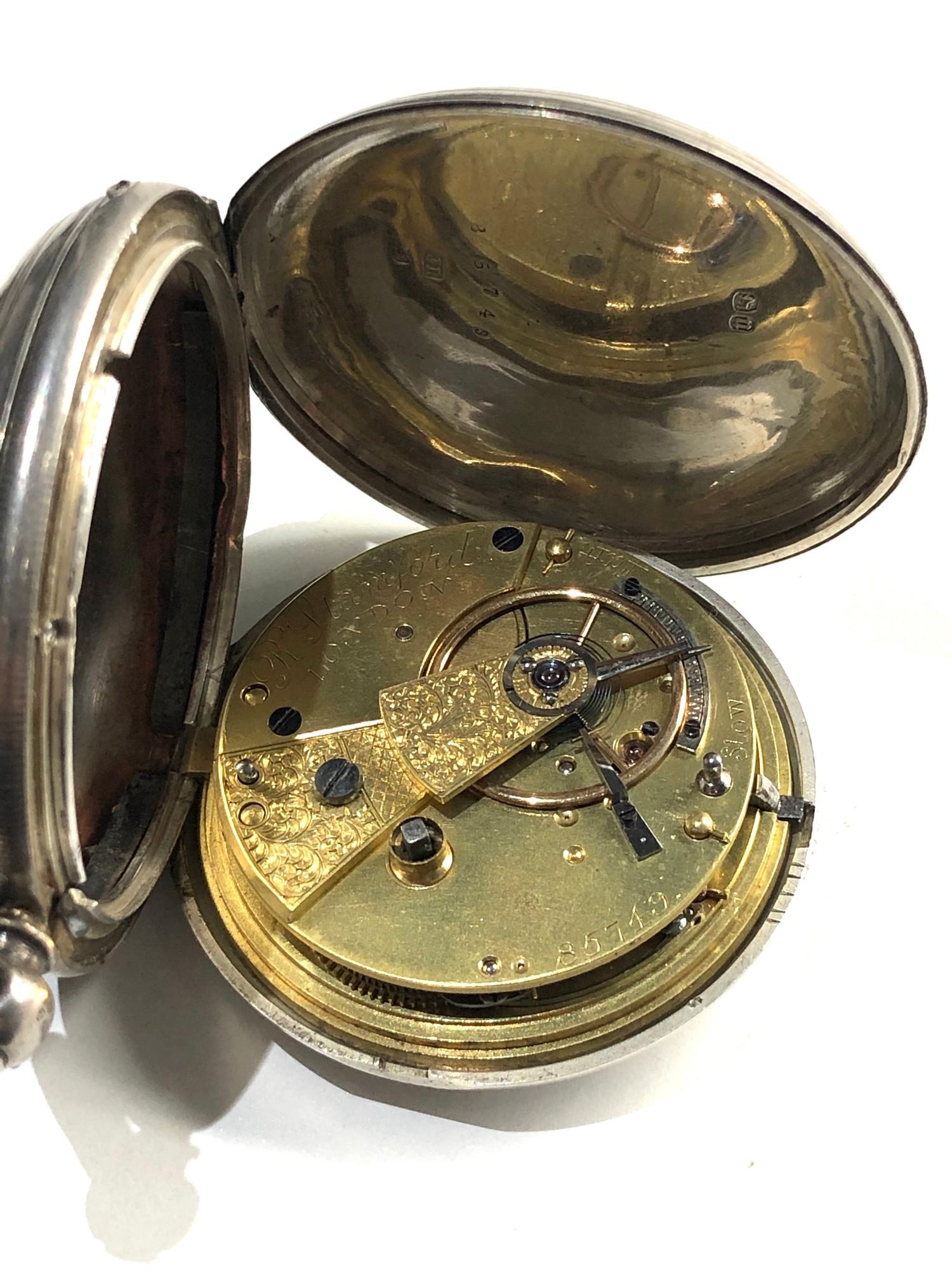 Antique silver full hunter fusee pocket watch by R.Stamford London - Bild 3 aus 4