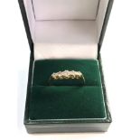 18ct gold 5 stone diamond ring, ring size approx T