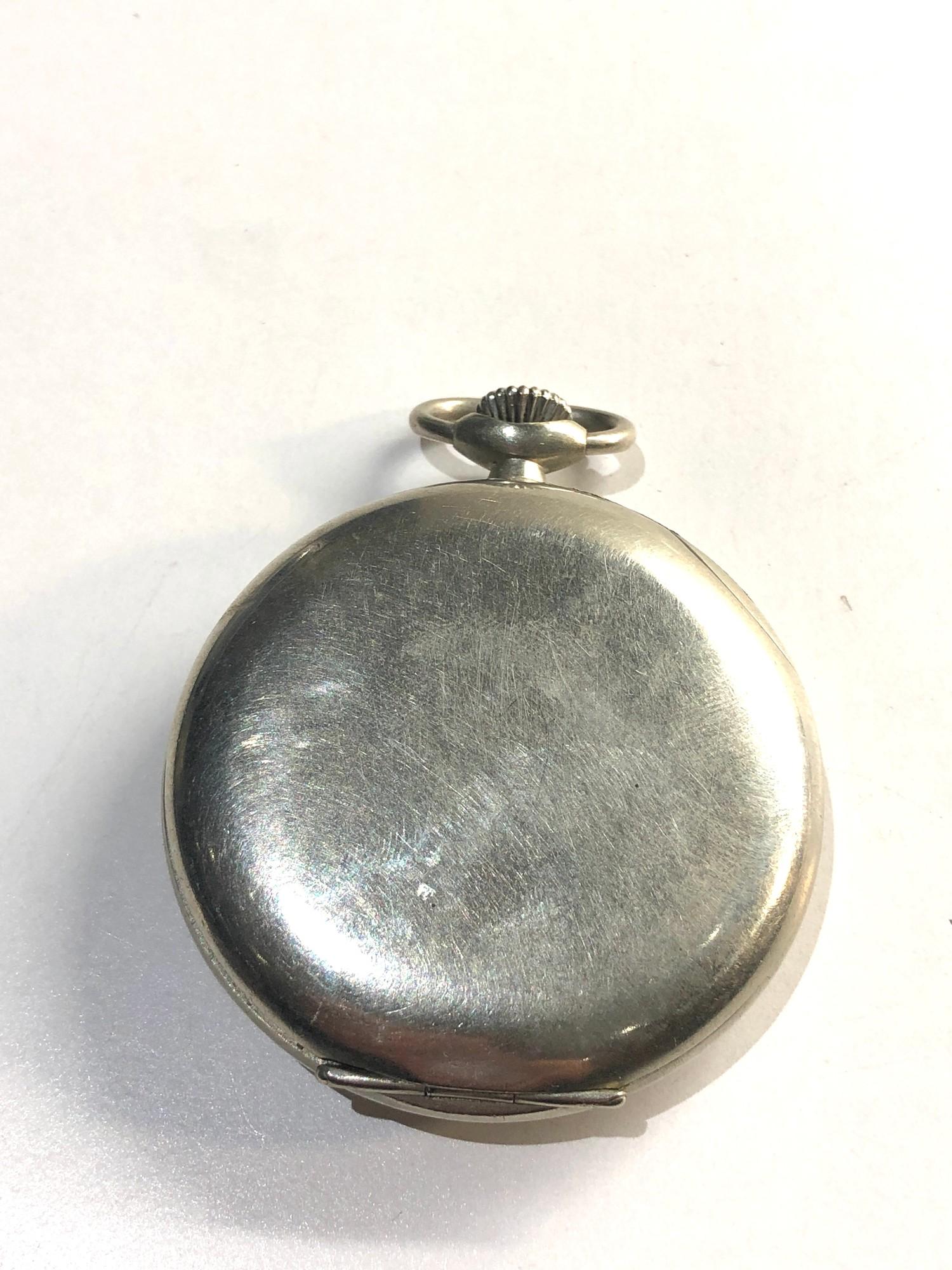 Antique Zenith pocket watch nickel case watch winds and ticks but no warranty given - Bild 2 aus 3