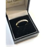 14ct gold diamond band ring, ring size approx R weight approx 4g