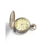 Antique Waltham bond St full hunter silver open face pocket watch