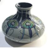 Moorcroft vase measures approx height 11cm dia 13cm