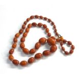 Antique butterscotch amber necklace 35g