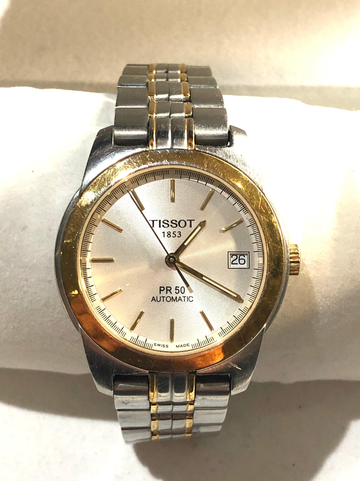 Boxed gents TISSOT 1853 pr 50 automatic working order but no warranty given - Bild 2 aus 4