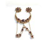 high carat gold garnet pendant 5.5g