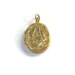 15ct gold masonic locket