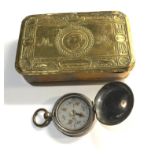 ww1 princess Mary tin and a 1918 military compass