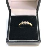 18ct Gold 0.33ct Diamond trilogy ring, ring size approx l/m weight approx 3.4g