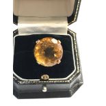Large 14ct gold citrine cocktail ring, ring size approx K 10.3g, Good overall condition, no stones