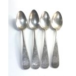 4 Large German silver table spoons 200g