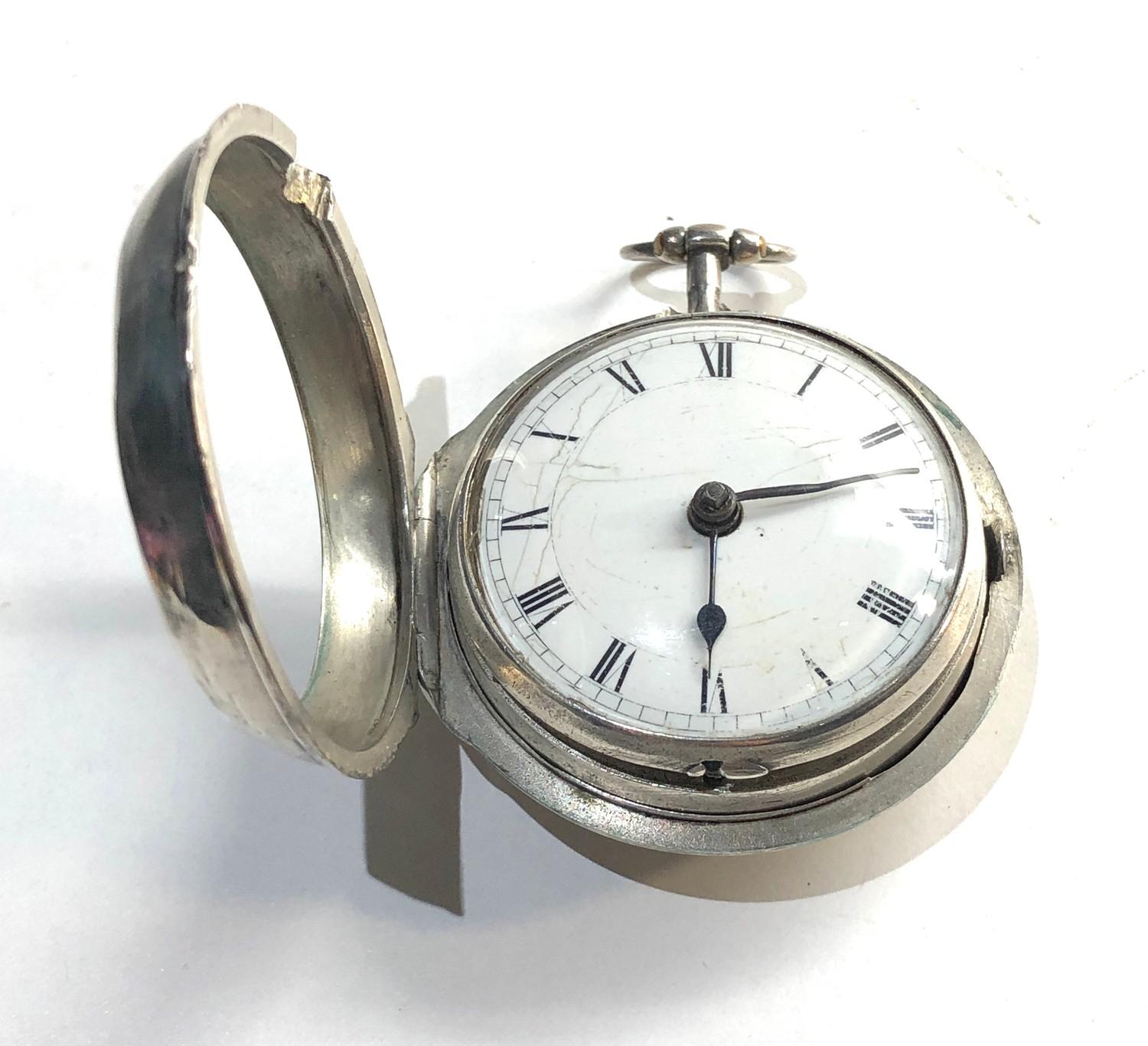 Antique early Georgian silver pair case fusee verge pocket watch by Jn Good London good overall - Bild 2 aus 5