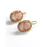 18ct gold cameo earrings