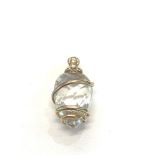 9ct gold snake wrap gemstone pendant