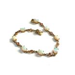9ct Gold and opal bracelet, overall good condition, approximate weight: 9.1g, approximate length: