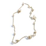 9ct gold chain and pearl necklace 11.9g