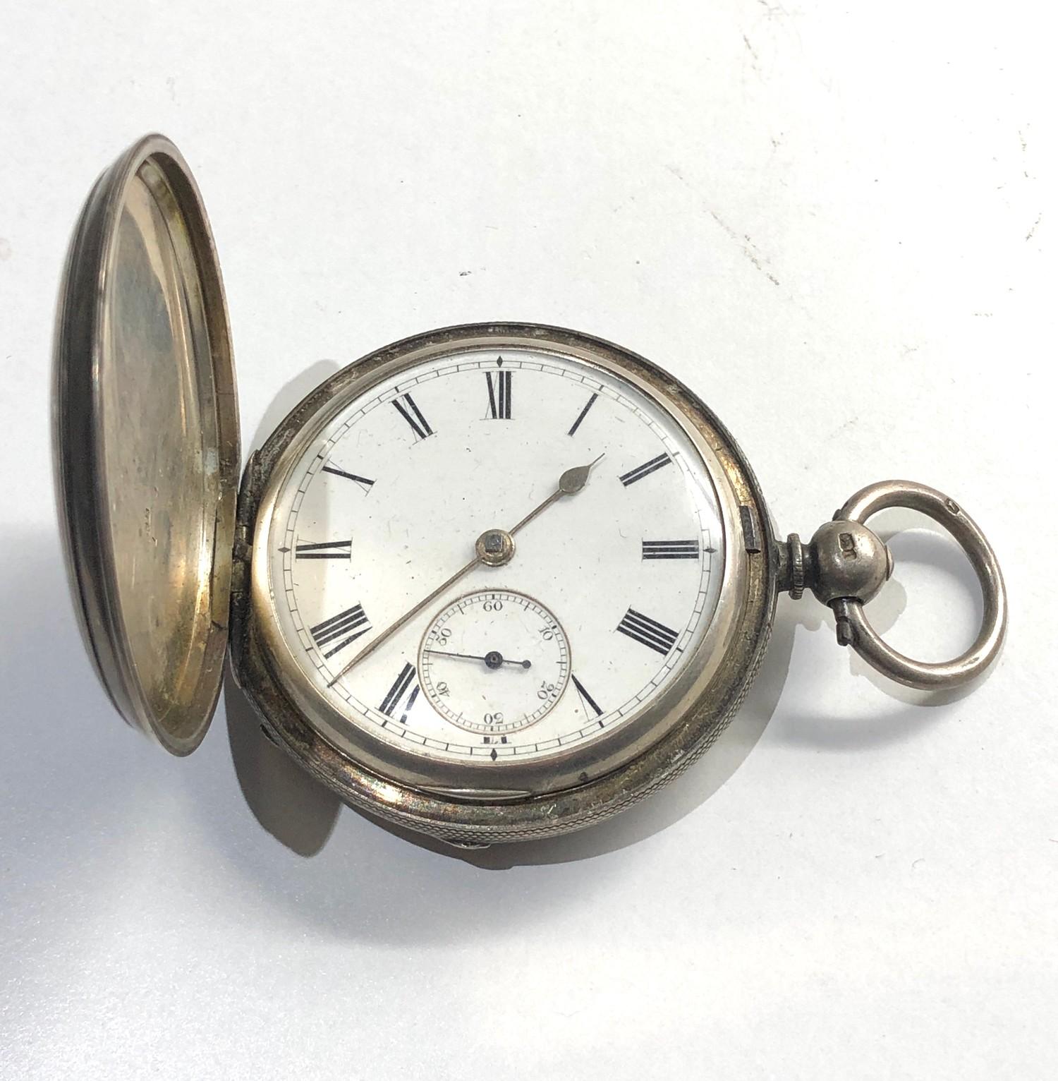 Antique silver full hunter fusee pocket watch by Young & Co London