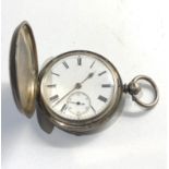 Antique silver full hunter fusee pocket watch by Young & Co London