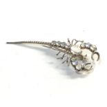 silver moonstone scorpion brooch