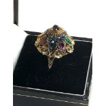 9ct gold hareem ring, ring size approx L