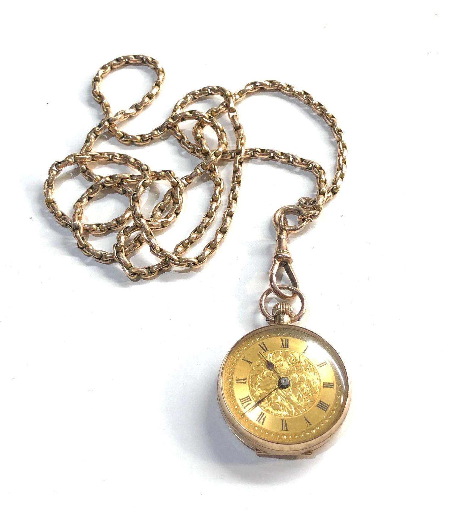 9ct gold chain and 9ct gold fob watch chain weight 16.3g