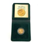 Cased proof 1980 gold half sovereign