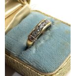 18ct gold diamond half eternity ring weight approx 4.6g size approx k/l