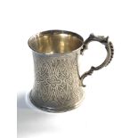 Victorian silver christening mug