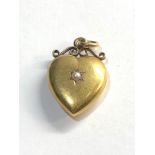 15ct gold victorian heart pendant