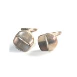 Georg Jensen abstract silver cufflinks