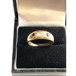 18ct gold diamond and garnet ring ring size approx q/r