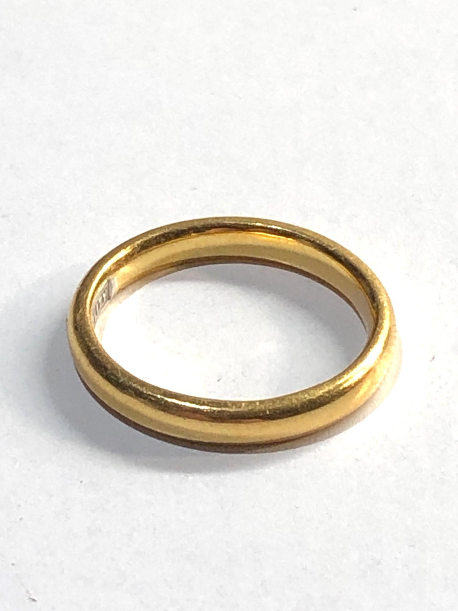 22ct gold wedding ring weight 3.4g ring size approx I/J