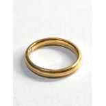 22ct gold wedding ring weight 3.4g ring size approx I/J