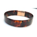 Victorian tortoiseshell bangle gold clasps